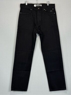 Harley Davidson Jeans Men 34x32 Black Traditional Fit Slim Tapered Cotton Denim